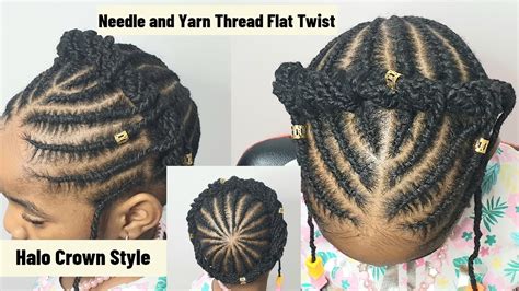 NEEDLE AND YARN FLAT TWIST/CORNROW | HALO CROWN FLAT TWIST NATURAL HAIR ...