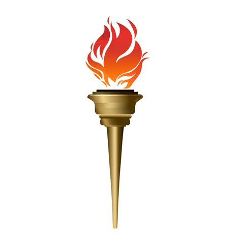 Fire Torch Flame Vector, Realistic Fire Torch Royality Free Vector ...