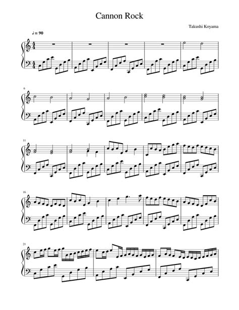 Canon Rock Sheet music for Piano | Download free in PDF or MIDI ...