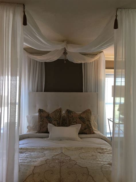 Create a romantic canopy retreat for your Bedroom. Draping a sheer ...