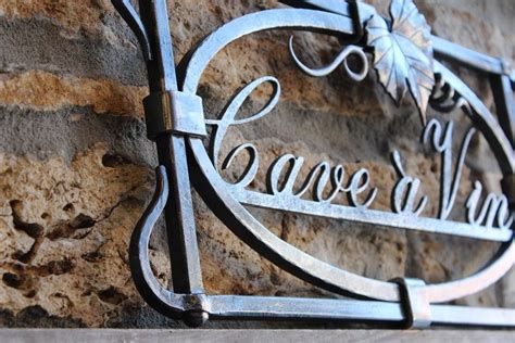 Hand Made Wrought Iron Sign - Cave À Vin (Wine Cellar) by Art In Iron ...