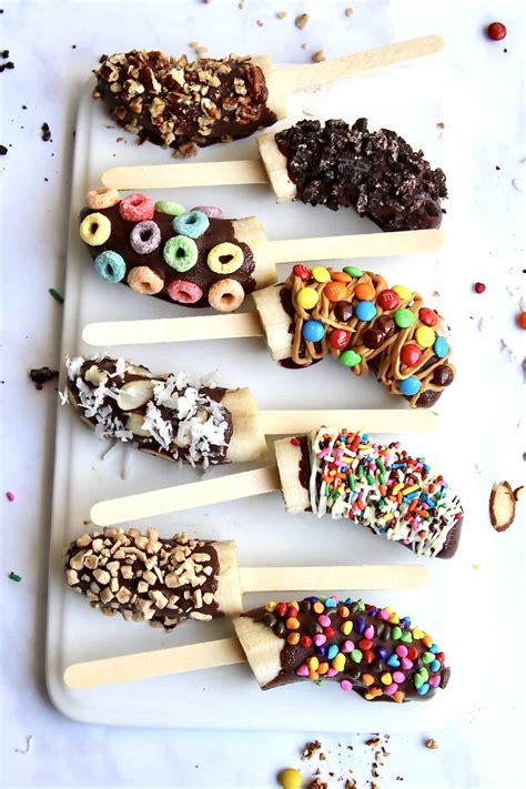 Chocolate Covered Frozen Banana Pops - The BakerMama