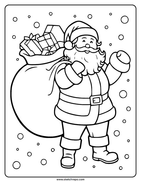 Santa Claus Coloring Sheet - Sketch Repo