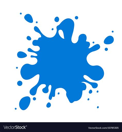 Blue water splash isolated over white Royalty Free Vector