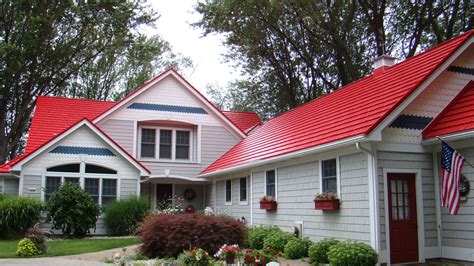 Red Metal Roof House Color Combinations