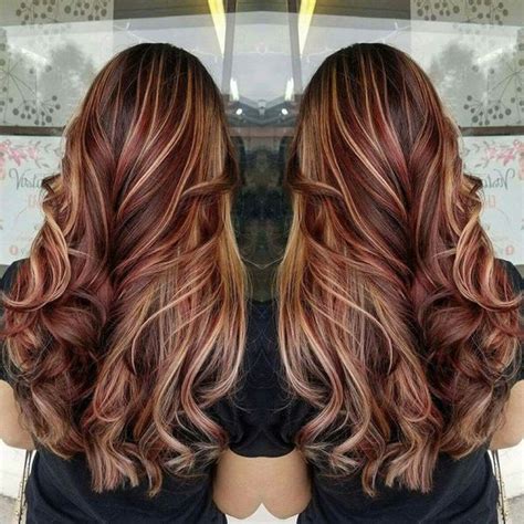 Red Highlights on black, brown, blonde hair - Hair Fashion Online