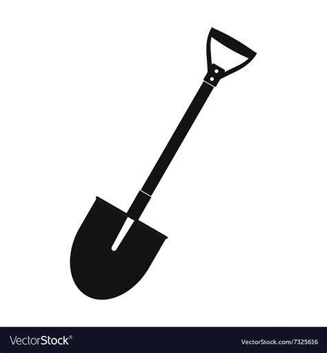 Shovel black simple icon Royalty Free Vector Image