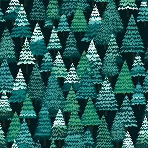 Premium AI Image | Christmas tree seamless pattern tileable holiday ...