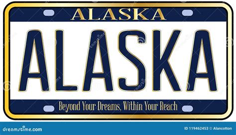 Alaska State License Plate Mockup Stock Vector - Illustration of plate ...