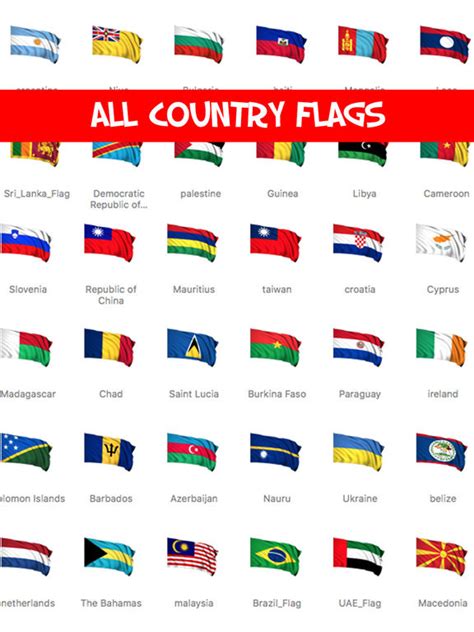 App Shopper: Flags Stickers of the World Countries all 3d Emoji (Social ...