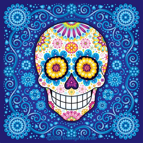 Day of the Dead Art: A Gallery of Colorful Skull Art Celebrating Dia de ...