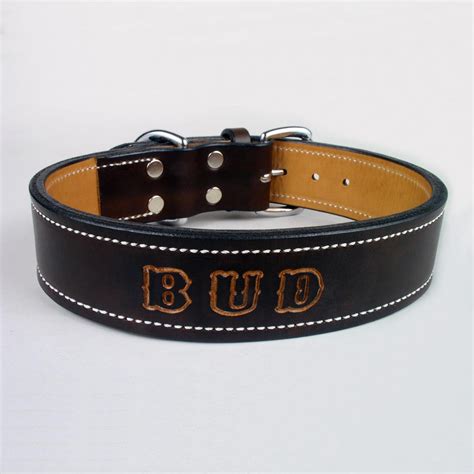 Imprinted Tough Dog Collar 1 3/4" Wide - Leathersmith Designs Inc.