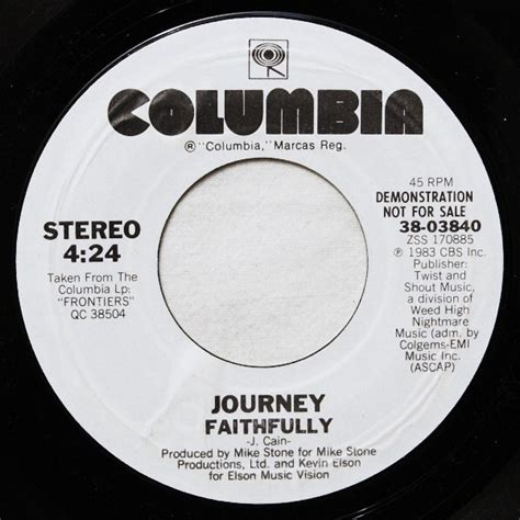 Journey – Faithfully (1983, Vinyl) - Discogs