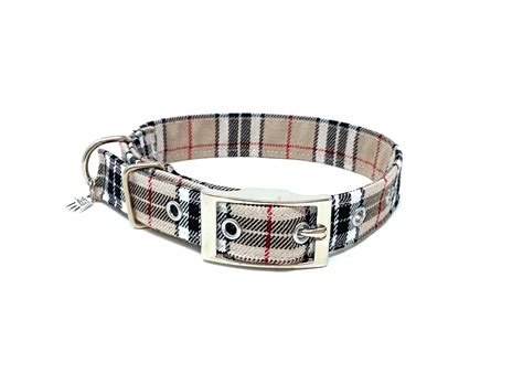 Classic Beige Tartan Dog Collar