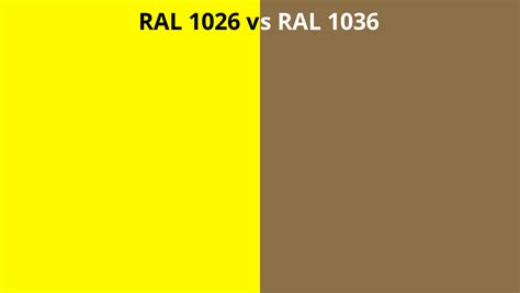 RAL 1026 vs 1036 | RAL colour chart UK