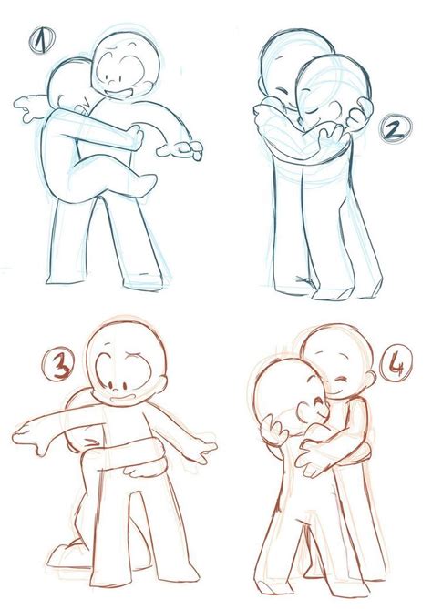 Imagen relacionada | Drawing base, Hugging drawing, Art reference