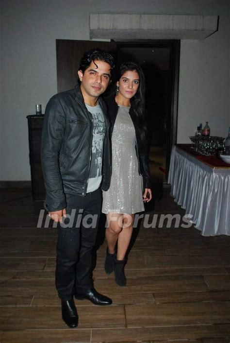 Raj Singh Arora & Pooja Gor were seen at Karanvir And Teejay's House ...