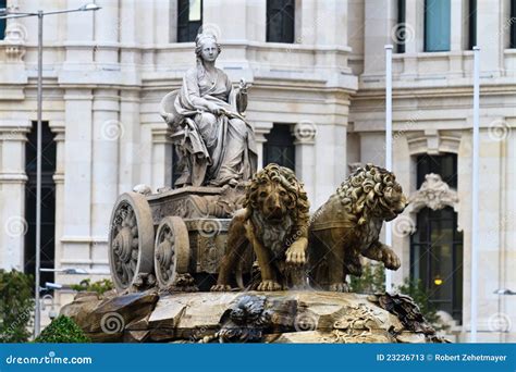 Plaza De Cibeles Fountain, Madrid Stock Image - Image of civilization ...