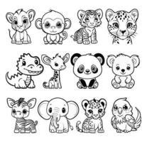 Baby Animal Coloring Page