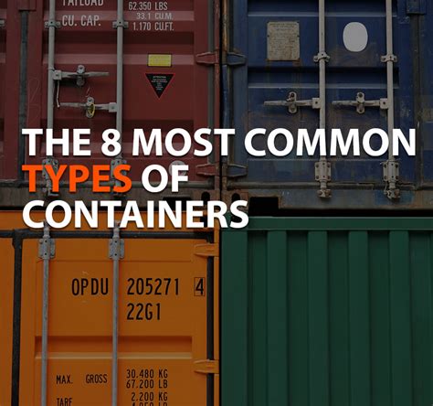 The 8 most common types of containers | Tec Container