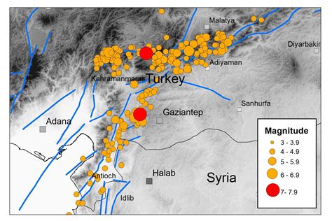 The Kahraman Maraş earthquake sequence, Turkey/Syria, 2023 - British ...