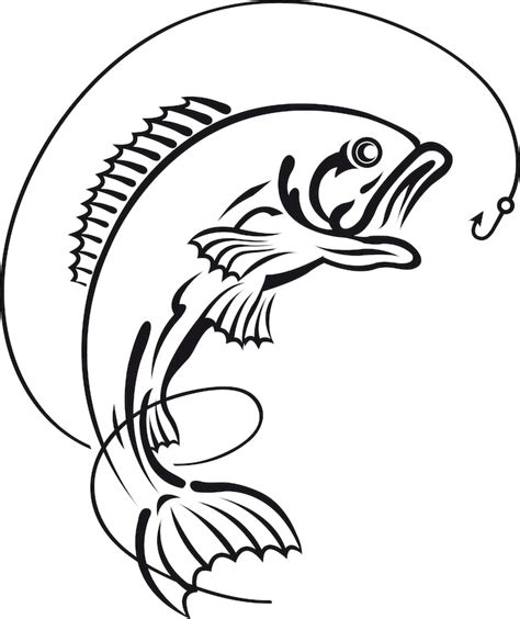 Fish On A Hook Drawing at GetDrawings | Free download