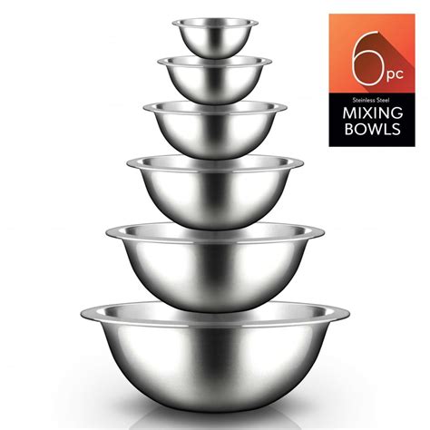 NutriChef NCMB6PC.5 - Kitchen Mixing Bowls - Food Mixing Bowl Set ...