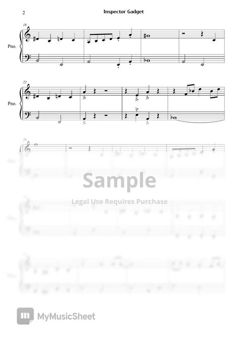 Inspector Gadget - Theme Song Sheets by Right Now Piano