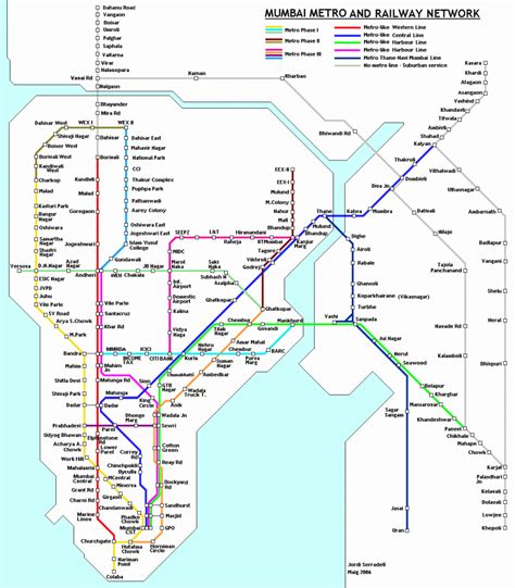 Mumbai Metro Map - ToursMaps.com