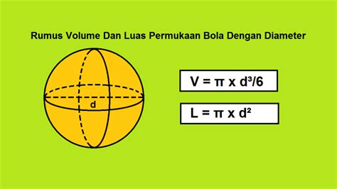 Rumus Volume Dan Luas Permukaan Bola Dengan Diameter | Tahu ...