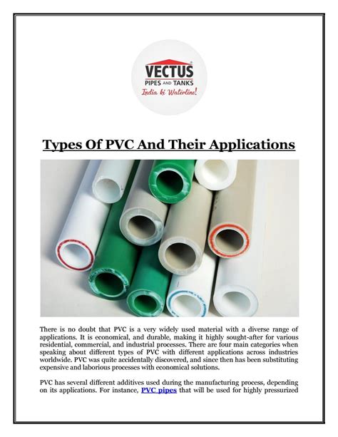 Different Types of PVC and their Applications by Divya Khanna - Issuu