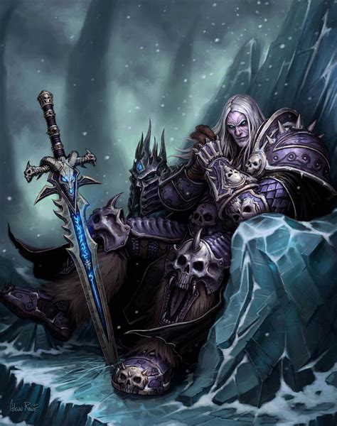 Arthas Menethil on Throne Art - World of Warcraft: Wrath of the Lich ...