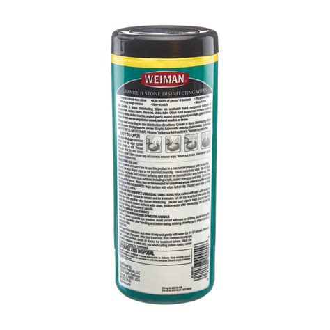 Weiman Granite and Stone Disinfecting Wipes, 30 Count