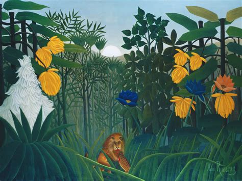 The Repast of the Lion (Jungle Rainforest) - Henri Rousseau ...