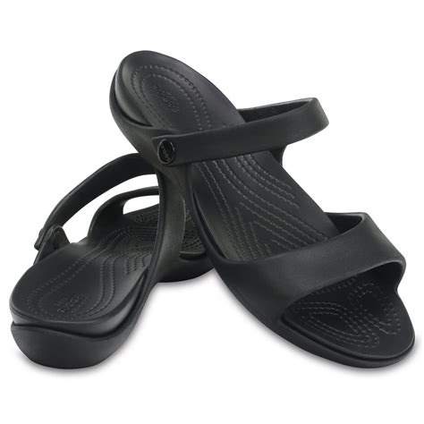 Crocs Crocs Cleo V Black / Black (Z7) 204268-060 Ladies Sandal - Crocs ...