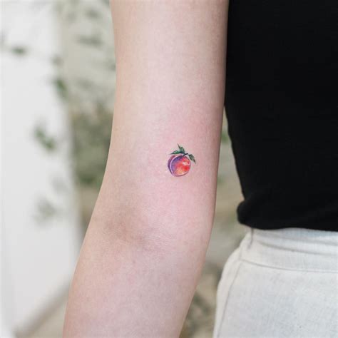 Tiny plum tattoo by @vane.tattoo_ - Tattoogrid.net