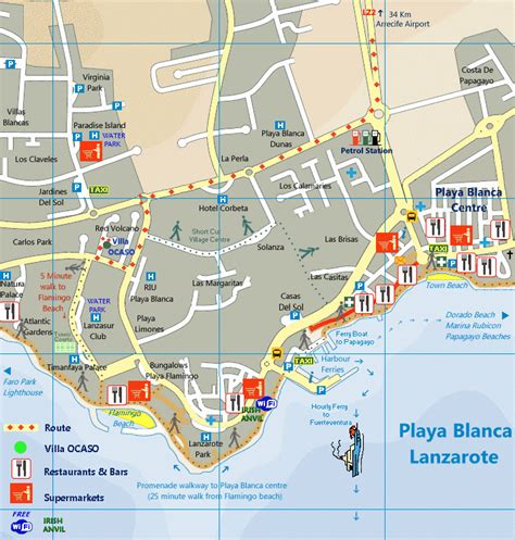 Playa Blanca map | Canary islands, Holiday outfits, Playa