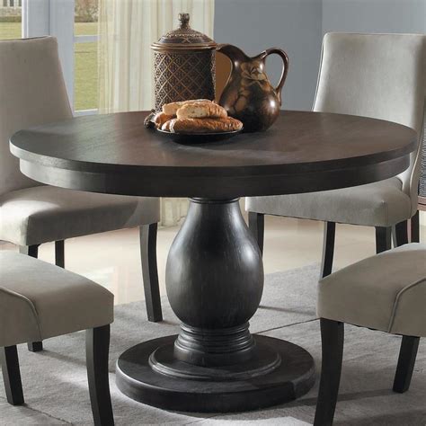 Homelegance Dandelion Distressed Taupe Wood Round Dining Table at Lowes.com