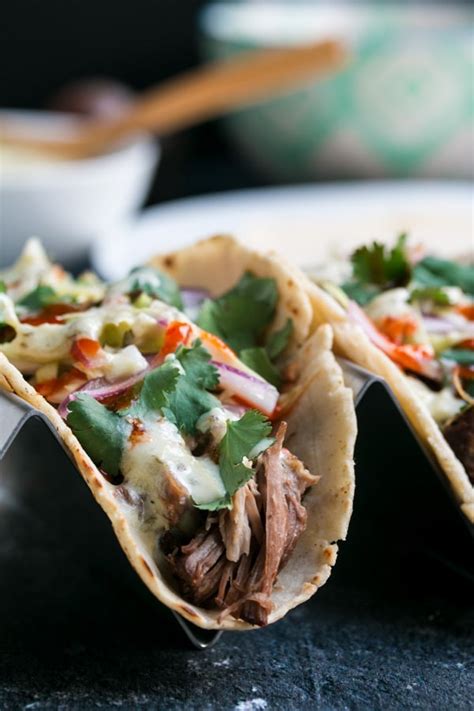 Dutch Oven Pulled Pork Tacos with Creamy Salsa Verde