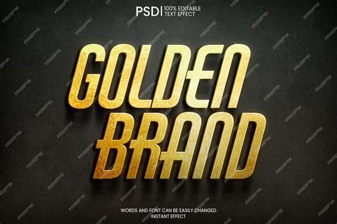 Free PSD | Golden text effect with grunge texture on a concrete background