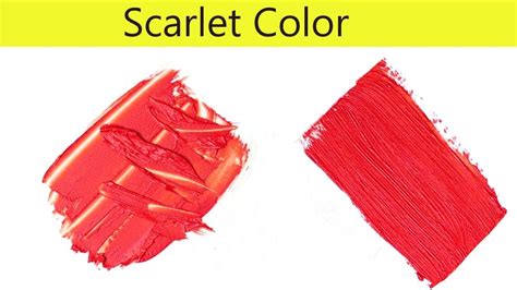 Scarlet Color - How To Make Scarlet Color - Color Mixing - YouTube