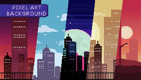 2d Pixel Art City Backgrounds Pack | Images and Photos finder