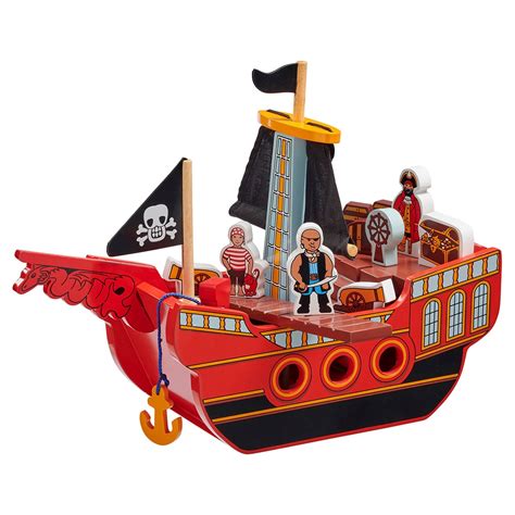 Wooden Toy Pirate Ship | Lanka Kade fair trade