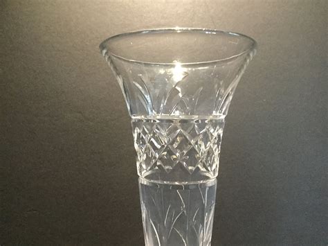 Tulip shaped crystal vase with lattice pattern crystal vases | Etsy