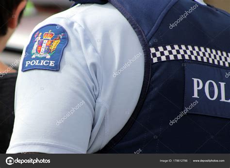 Close New Zealand Police Officer's Uniform Badge Stock Photo by ...