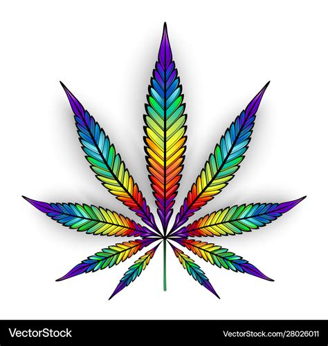 Rainbow Weed Plant SVG