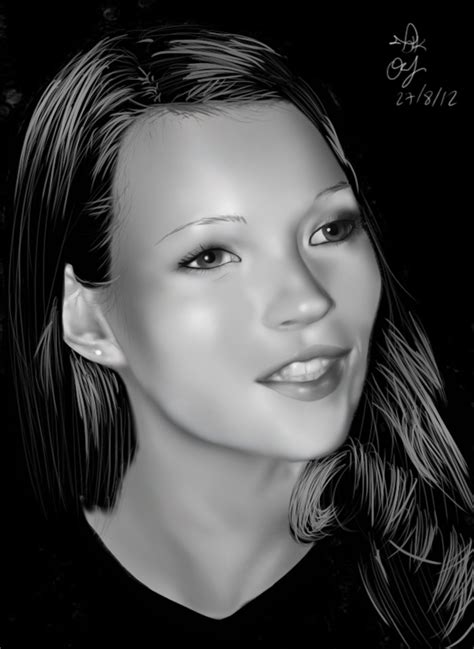 Kate Moss Portrait by Orlee on DeviantArt