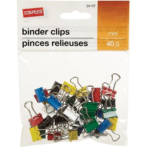 Staples® Binder Clip Mini 40 PK - Core at Staples