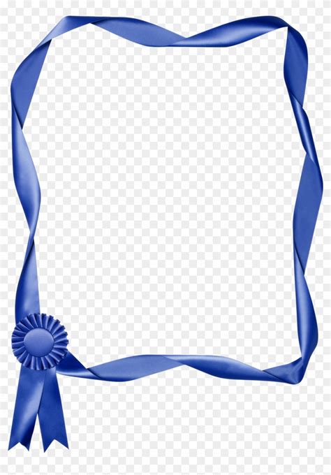 Blue Ribbon Border Clip Art