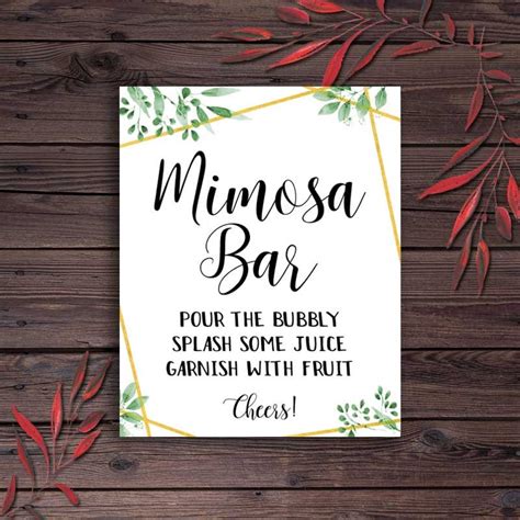 Mimosa Bar Printable Sign